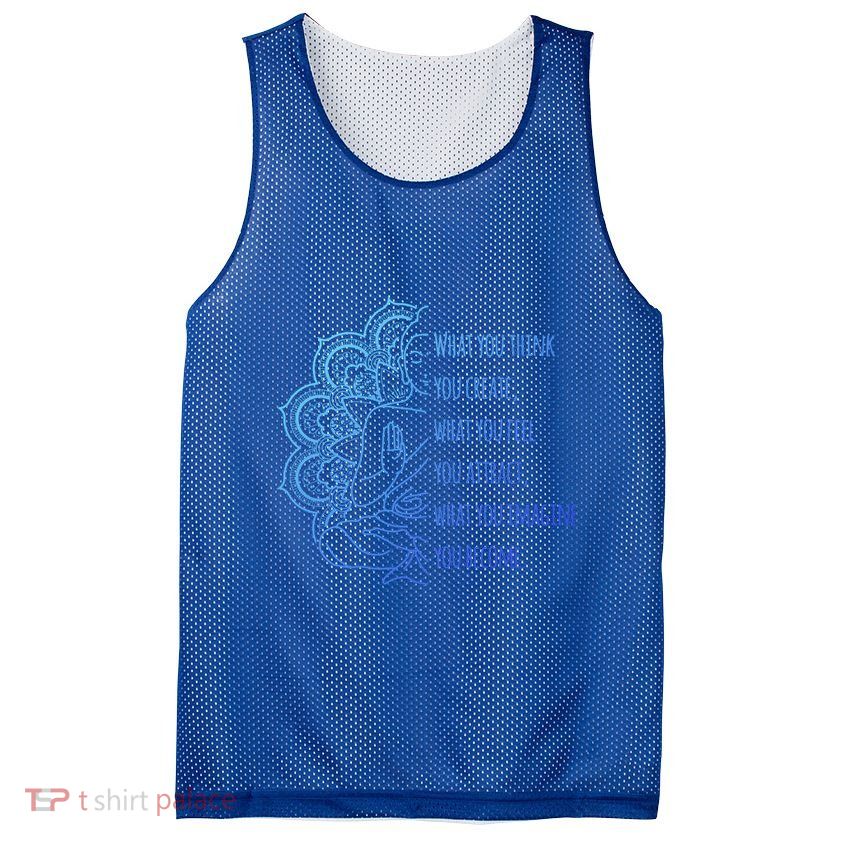 Buddha Quotes Thoughts Spirituality Meaningful Gift Yoga Gift Mesh Reversible Basketball Jersey Tank