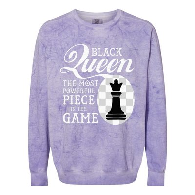 Black Queen The Most Powerful Piece In The Game Colorblast Crewneck Sweatshirt