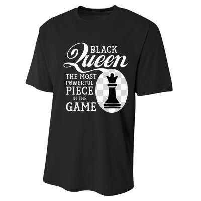 Black Queen The Most Powerful Piece In The Game Performance Sprint T-Shirt