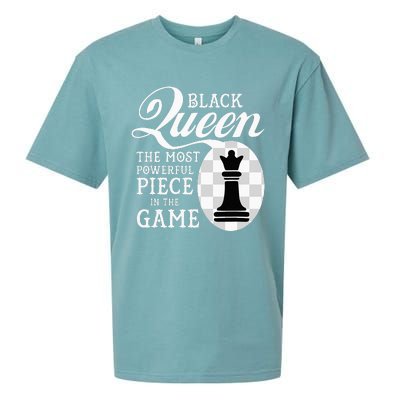 Black Queen The Most Powerful Piece In The Game Sueded Cloud Jersey T-Shirt