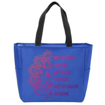 Buddha Quotes Thoughts Spirituality Meaningful Gift Yoga Gift Zip Tote Bag