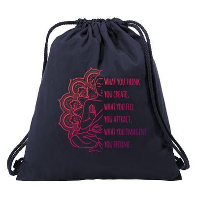 Buddha Quotes Thoughts Spirituality Meaningful Gift Yoga Gift Drawstring Bag