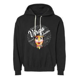 Black Queen Virgo Design For Black Born In August Great Gift Garment-Dyed Fleece Hoodie