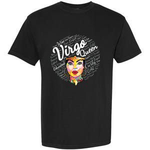 Black Queen Virgo Design For Black Born In August Great Gift Garment-Dyed Heavyweight T-Shirt