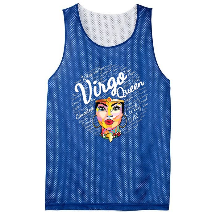 Black Queen Virgo Design For Black Born In August Great Gift Mesh Reversible Basketball Jersey Tank