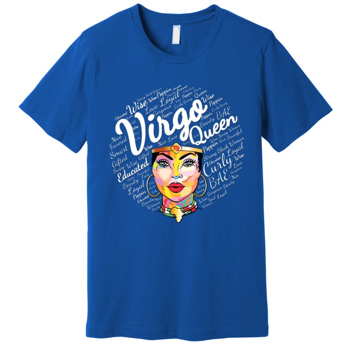 Black Queen Virgo Design For Black Born In August Great Gift Premium T-Shirt