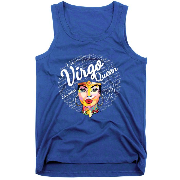 Black Queen Virgo Design For Black Born In August Great Gift Tank Top