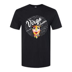 Black Queen Virgo Design For Black Born In August Great Gift Softstyle CVC T-Shirt