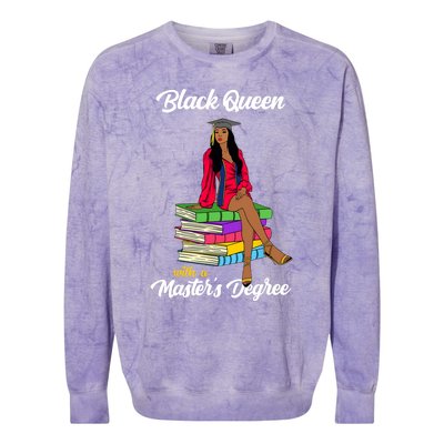 Black Queen With A Masters Degree African Girl Graduation Colorblast Crewneck Sweatshirt