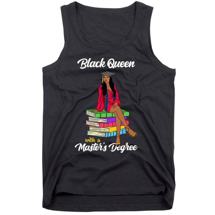 Black Queen With A Masters Degree African Girl Graduation Tank Top