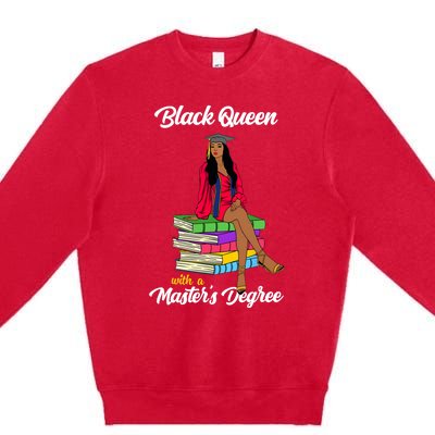 Black Queen With A Masters Degree African Girl Graduation Premium Crewneck Sweatshirt