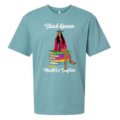 Black Queen With A Masters Degree African Girl Graduation Sueded Cloud Jersey T-Shirt