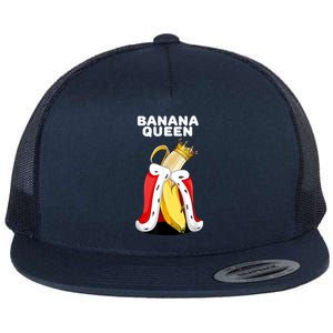 Banana Queen | Womens Banana Lover | Cute Banana Flat Bill Trucker Hat