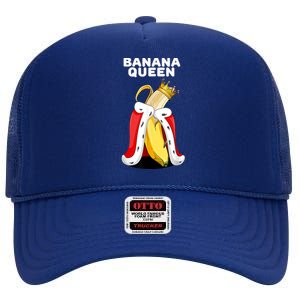 Banana Queen | Womens Banana Lover | Cute Banana High Crown Mesh Back Trucker Hat