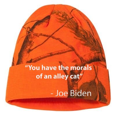 Biden Quote You Have The Morals Of An Alley Cat Kati Licensed 12" Camo Beanie