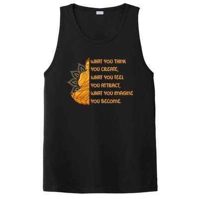 Buddha Quotes Yoga Dala What You Think You Create Gift PosiCharge Competitor Tank