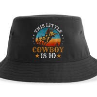 Bull Riding 10th Birthday 10 Year Old Boy Cowboy Rodeo Sustainable Bucket Hat