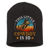 Bull Riding 10th Birthday 10 Year Old Boy Cowboy Rodeo Short Acrylic Beanie