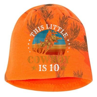 Bull Riding 10th Birthday 10 Year Old Boy Cowboy Rodeo Kati - Camo Knit Beanie