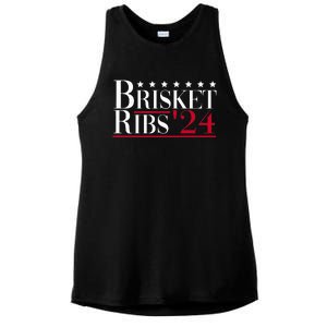 Brisket Ribs 2024 Funny Bbq Barbecue Political Election Ladies PosiCharge Tri-Blend Wicking Tank