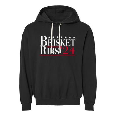 Brisket Ribs 2024 Funny Bbq Barbecue Political Election Garment-Dyed Fleece Hoodie