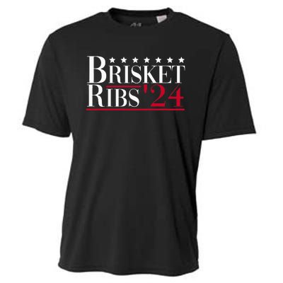 Brisket Ribs 2024 Funny Bbq Barbecue Political Election Cooling Performance Crew T-Shirt