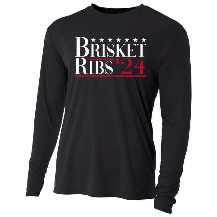 Brisket Ribs 2024 Funny Bbq Barbecue Political Election Cooling Performance Long Sleeve Crew