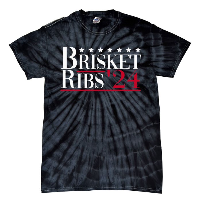 Brisket Ribs 2024 Funny Bbq Barbecue Political Election Tie-Dye T-Shirt