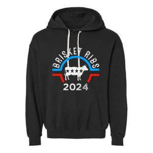 Brisket Ribs 2024 Funny Bbq Grilling Brisket Ribs 2024 Garment-Dyed Fleece Hoodie