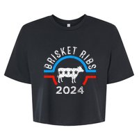 Brisket Ribs 2024 Funny Bbq Grilling Brisket Ribs 2024 Bella+Canvas Jersey Crop Tee