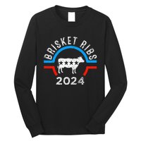 Brisket Ribs 2024 Funny Bbq Grilling Brisket Ribs 2024 Long Sleeve Shirt