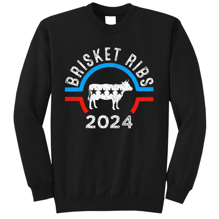 Brisket Ribs 2024 Funny Bbq Grilling Brisket Ribs 2024 Sweatshirt