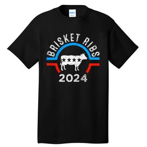 Brisket Ribs 2024 Funny Bbq Grilling Brisket Ribs 2024 Tall T-Shirt