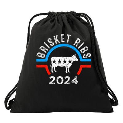 Brisket Ribs 2024 Funny Bbq Grilling Brisket Ribs 2024 Drawstring Bag