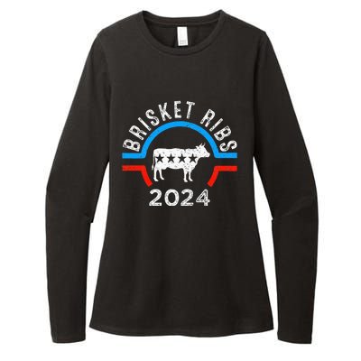 Brisket Ribs 2024 Funny Bbq Grilling Brisket Ribs 2024 Womens CVC Long Sleeve Shirt