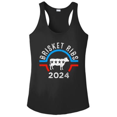 Brisket Ribs 2024 Funny Bbq Grilling Brisket Ribs 2024 Ladies PosiCharge Competitor Racerback Tank