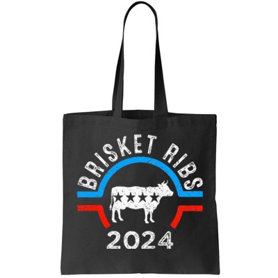 Brisket Ribs 2024 Funny Bbq Grilling Brisket Ribs 2024 Tote Bag