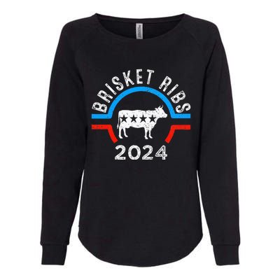 Brisket Ribs 2024 Funny Bbq Grilling Brisket Ribs 2024 Womens California Wash Sweatshirt