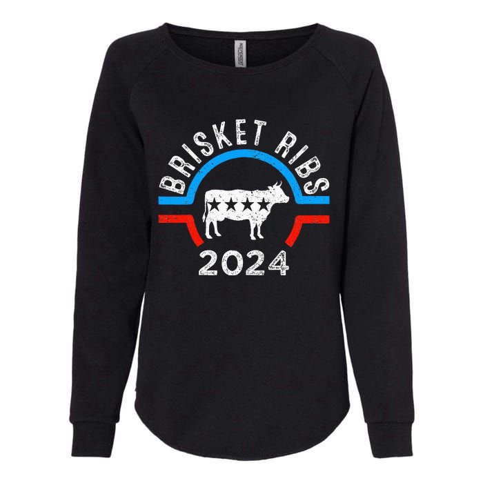 Brisket Ribs 2024 Funny Bbq Grilling Brisket Ribs 2024 Womens California Wash Sweatshirt