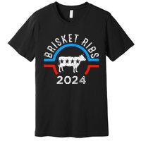 Brisket Ribs 2024 Funny Bbq Grilling Brisket Ribs 2024 Premium T-Shirt