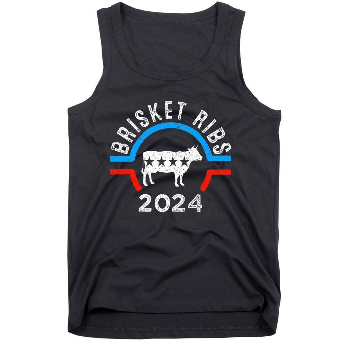 Brisket Ribs 2024 Funny Bbq Grilling Brisket Ribs 2024 Tank Top