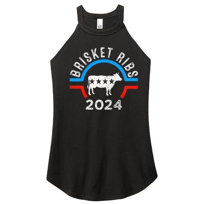 Brisket Ribs 2024 Funny Bbq Grilling Brisket Ribs 2024 Women's Perfect Tri Rocker Tank