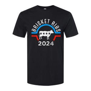 Brisket Ribs 2024 Funny Bbq Grilling Brisket Ribs 2024 Softstyle CVC T-Shirt