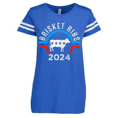 Brisket Ribs 2024 Funny Bbq Grilling Brisket Ribs 2024 Enza Ladies Jersey Football T-Shirt