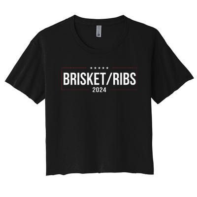 Brisket Ribs 2024 Women's Crop Top Tee