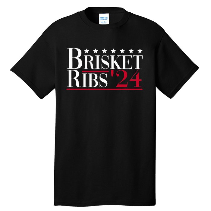 Brisket Ribs 2024 Funny Bbq Barbecue Political Election Tall T-Shirt