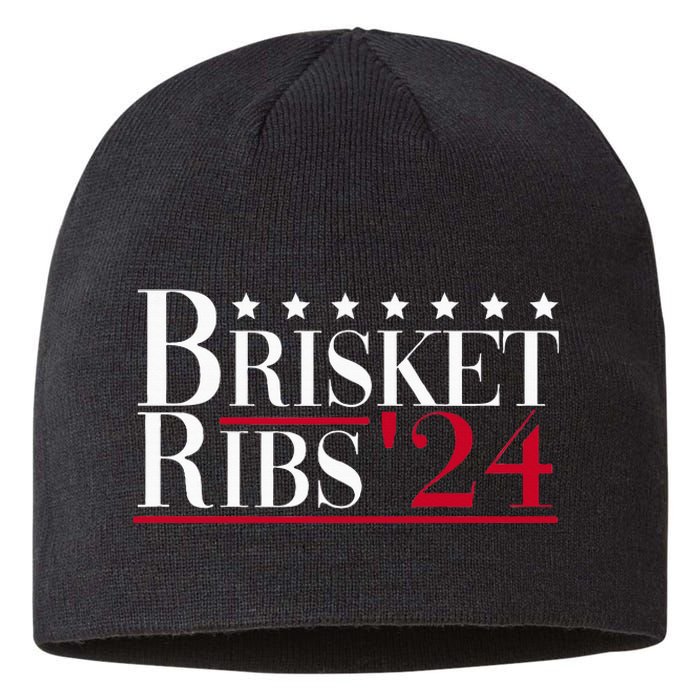 Brisket Ribs 2024 Funny Bbq Barbecue Political Election Sustainable Beanie