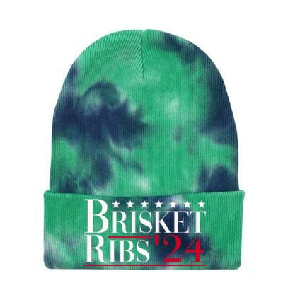 Brisket Ribs 2024 Funny Bbq Barbecue Political Election Tie Dye 12in Knit Beanie