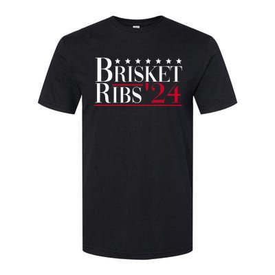 Brisket Ribs 2024 Funny Bbq Barbecue Political Election Softstyle CVC T-Shirt