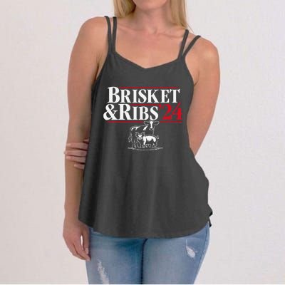 Brisket & Ribs 24 Funny Political Women's Strappy Tank